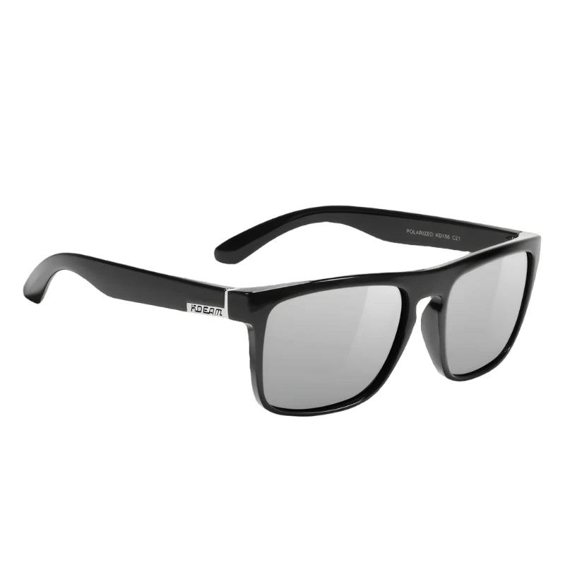 Ray Gods photochromic polarised sunglasses with grey lenses and black frames. TAC lenses and stainless steel hinges